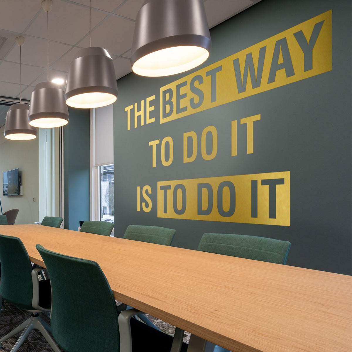Motivational Office Quote Wall Decal: Inspiring Words, Modern Decor