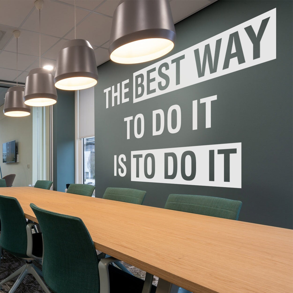 Motivational Office Quote Wall Decal: Inspiring Words, Modern Decor