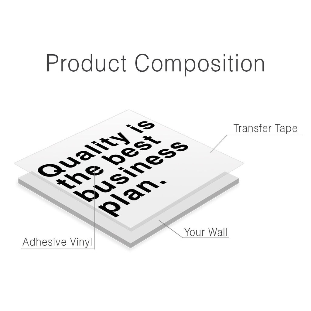 Motivational Office Wall Decal: Business Plan Quote