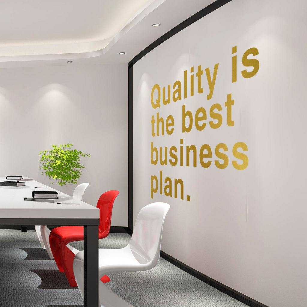 Motivational Office Wall Decal: Business Plan Quote