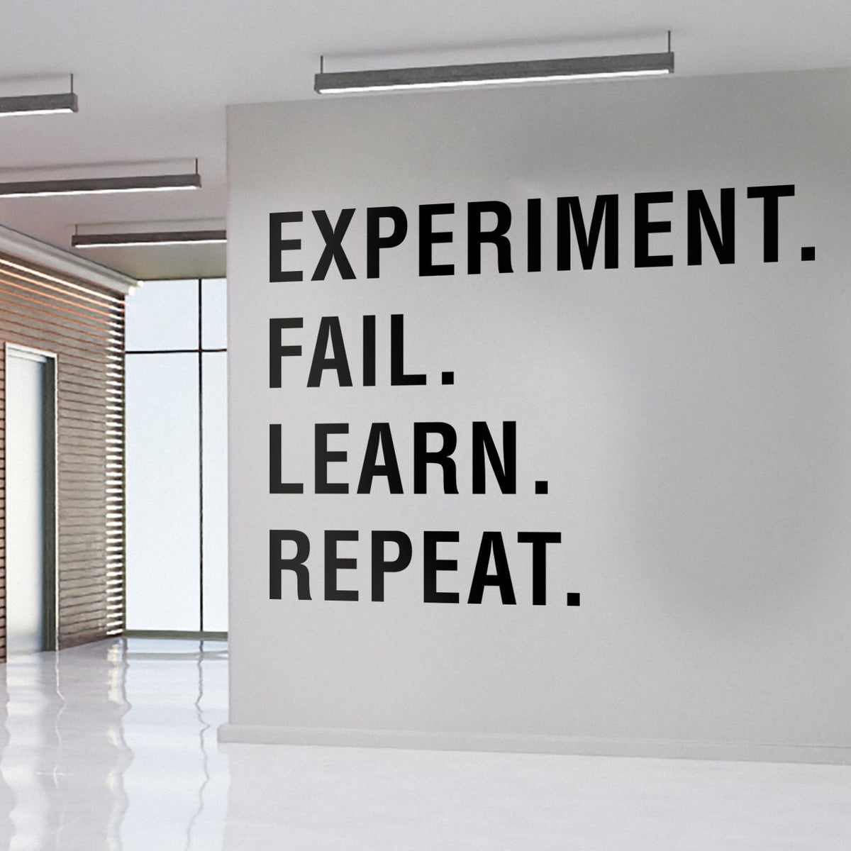 Experiment Fail Learn Repeat - Office Wall Decal