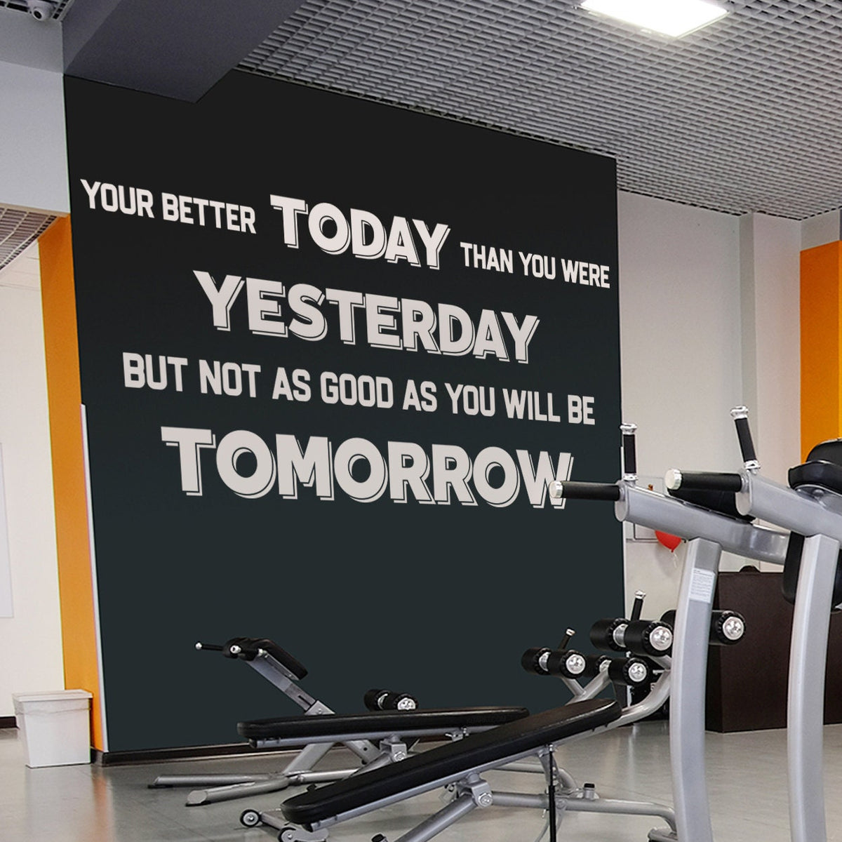 Gym Quote Wall Decal: Fitness Center Motivation