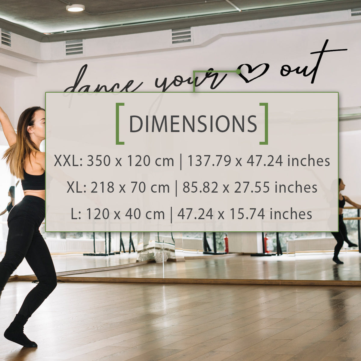 Dance Your Heart Out Wall Decal: Dance Studio Decor Stickers