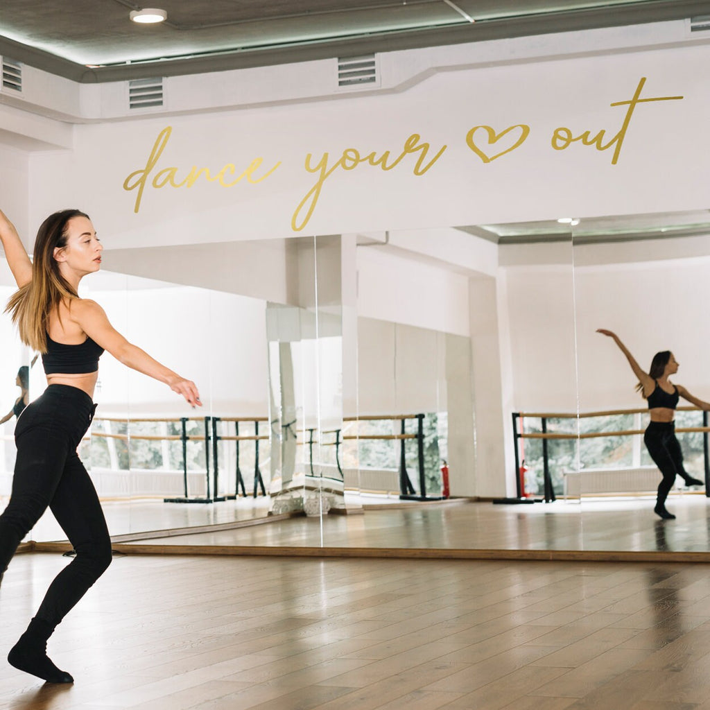 Dance Your Heart Out Wall Decal: Dance Studio Decor Stickers
