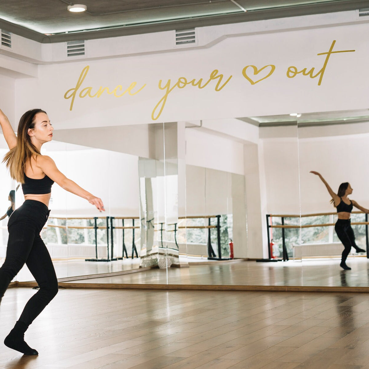 Dance Your Heart Out Wall Decal: Dance Studio Decor Stickers