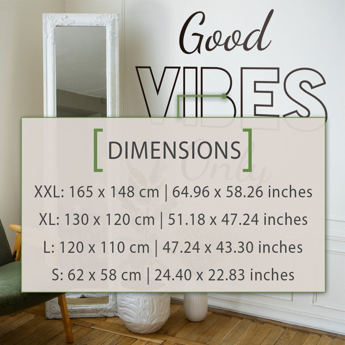 Good Vibes Only Wall Decal: Inspiring Home Decor Sticker