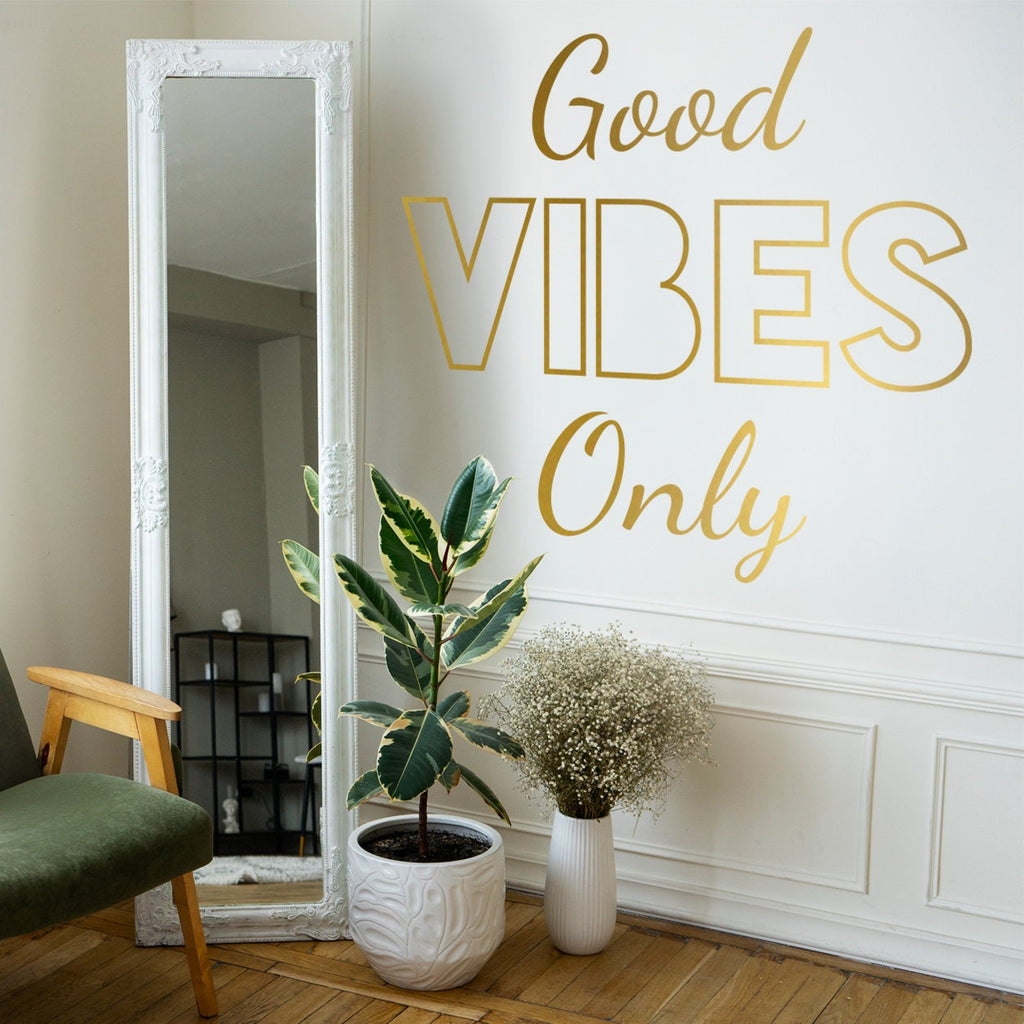 Good Vibes Only Wall Decal: Inspiring Home Decor Sticker