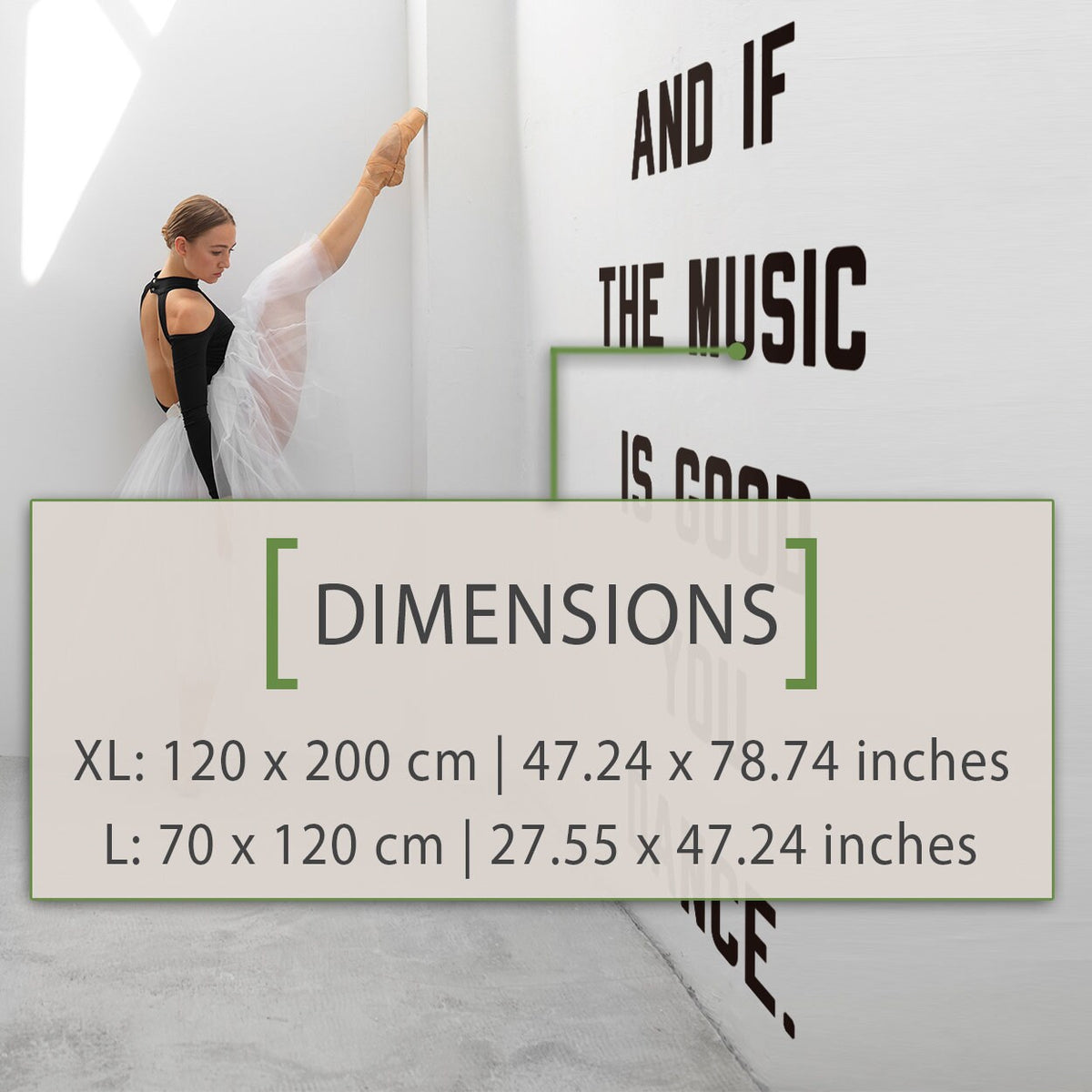 Dance Studio Wall Decal: 'And If The Music Is Good, You Dance'