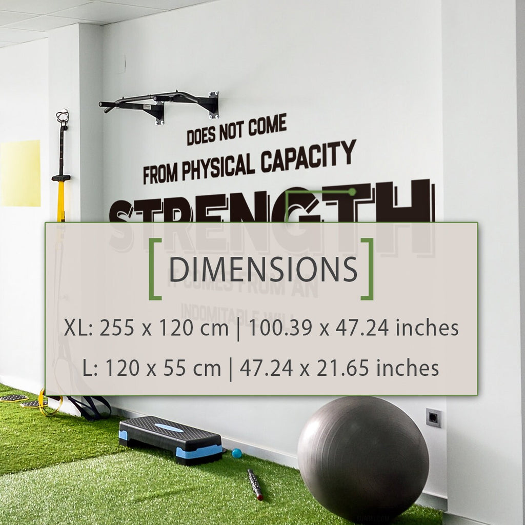 Strength Vinyl Wall Decal: Minimalist Gym Motivation