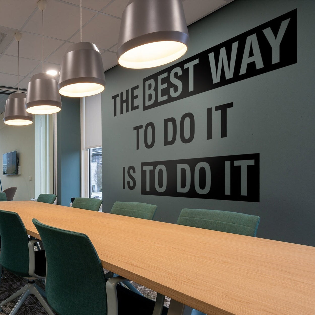 Motivational Office Quote Wall Decal: Inspiring Words, Modern Decor