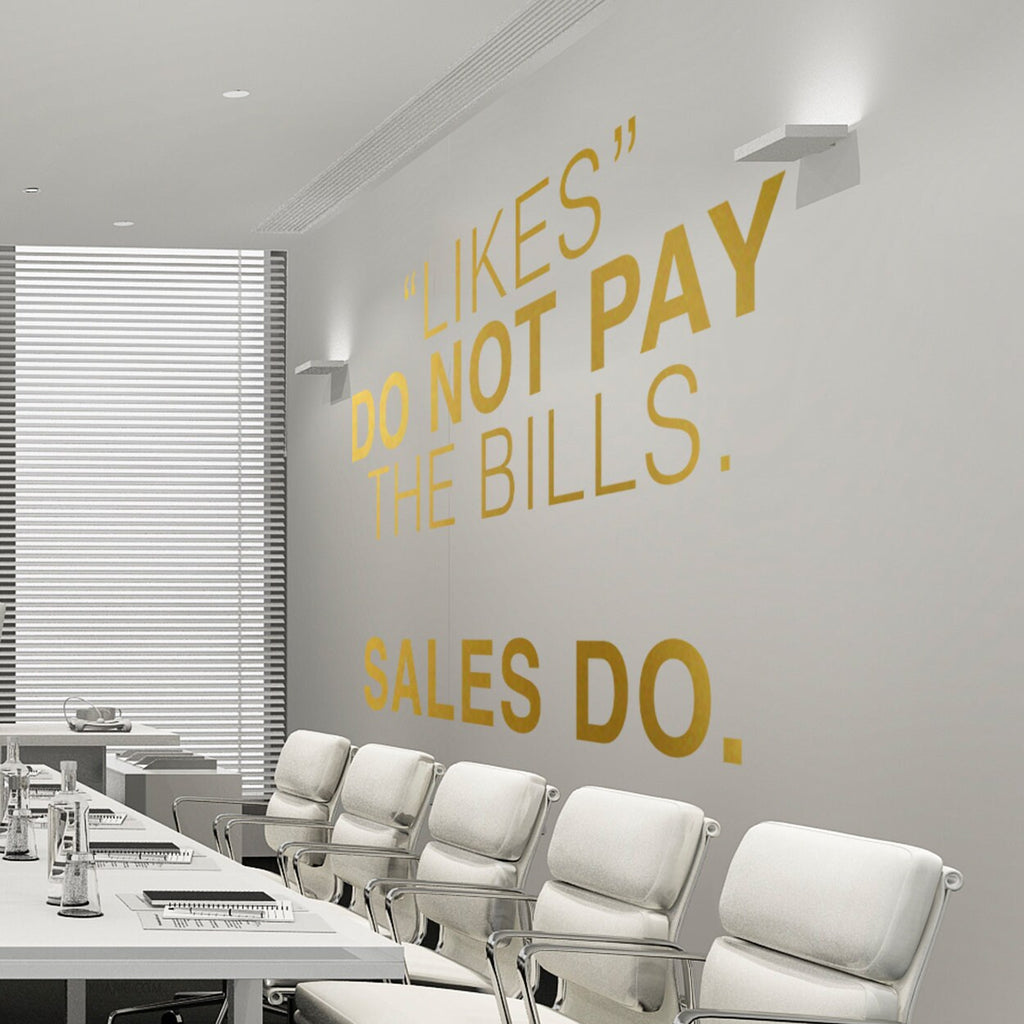 Sales Motivation Wall Decal: Office Decor Stickers