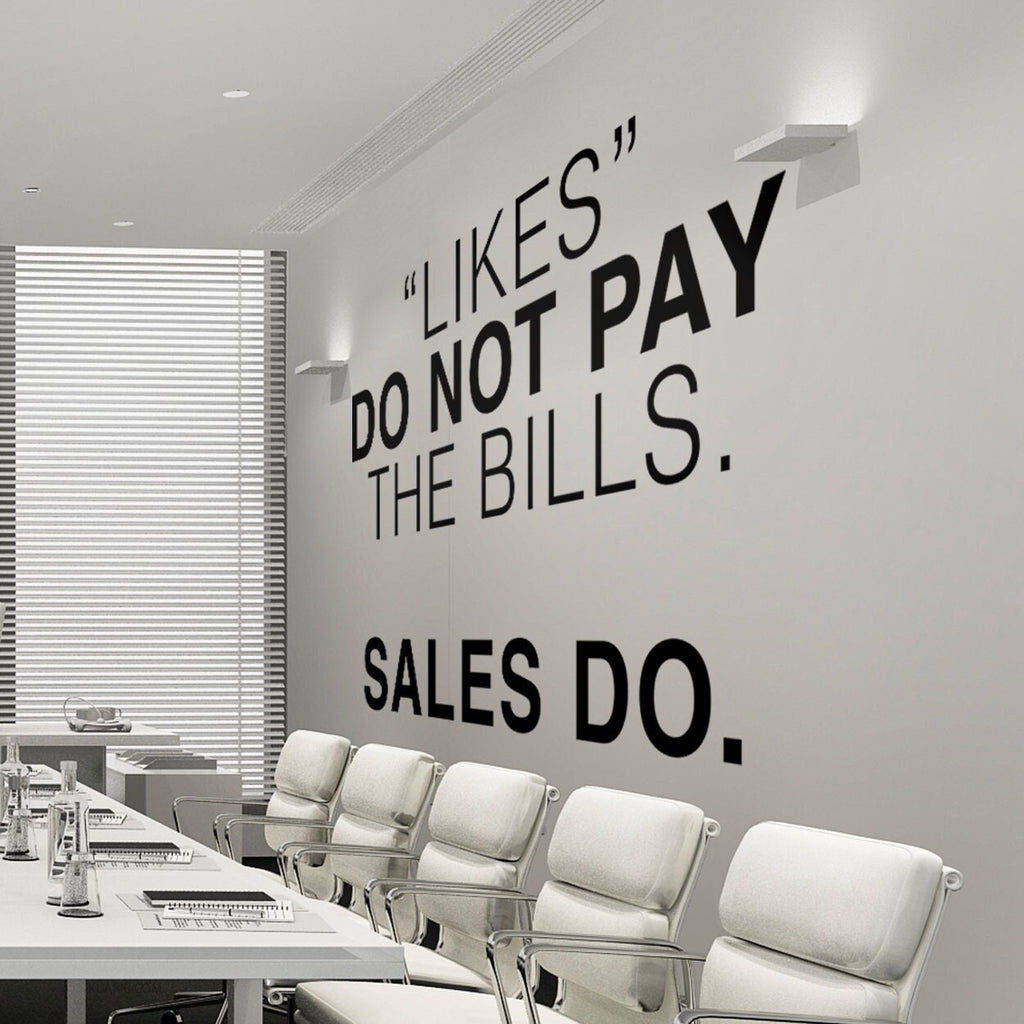 Sales Motivation Wall Decal: Office Decor Stickers
