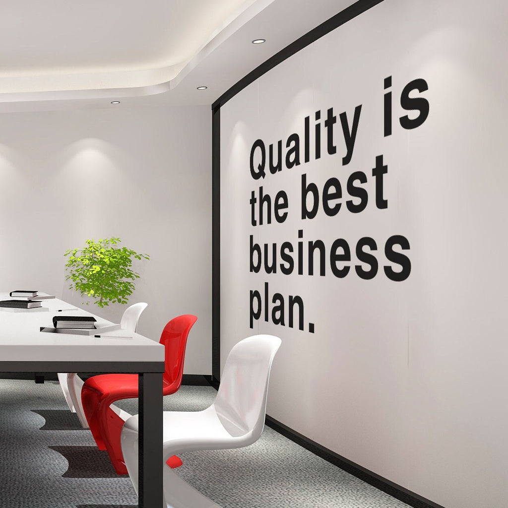 Motivational Office Wall Decal: Business Plan Quote