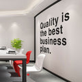 Motivational Office Wall Decal: Business Plan Quote