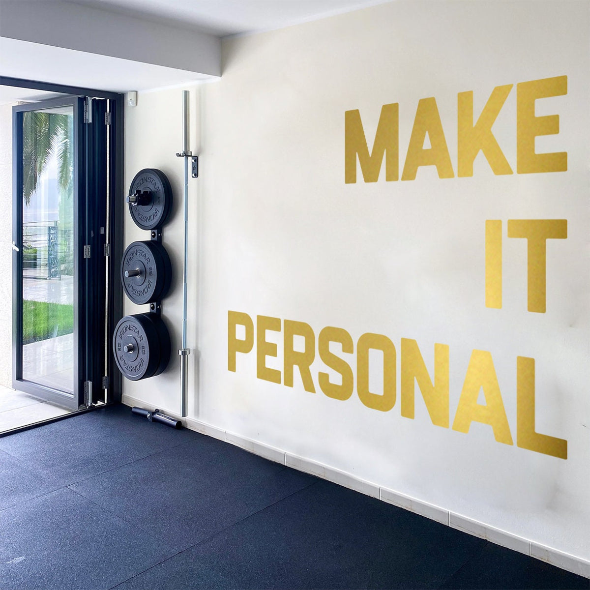 Gym Motivational Quote Decal: 'Make It Personal' Vinyl Wall Art