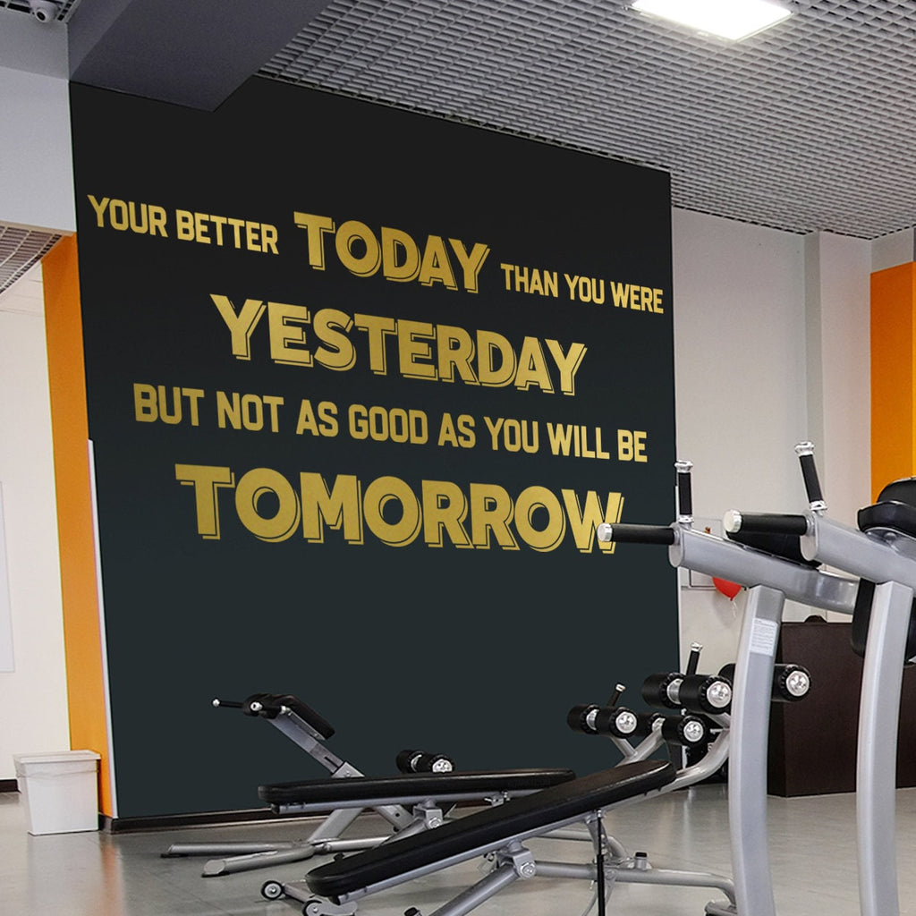 Gym Quote Wall Decal: Fitness Center Motivation