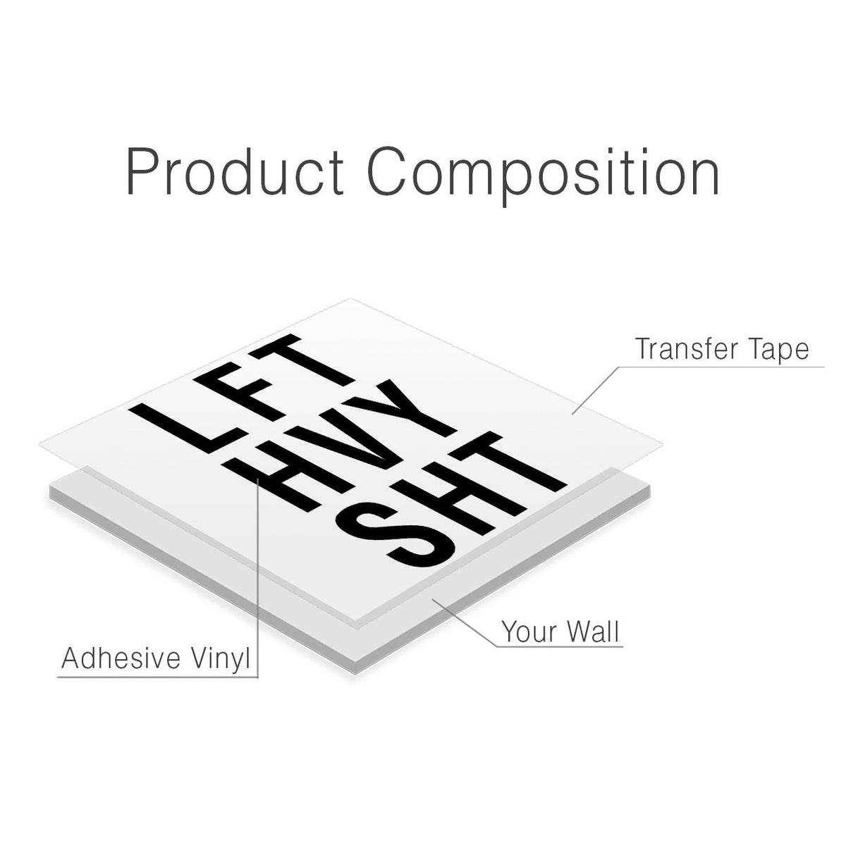 Lft Hvy Sht Gym Wall Decal: Fitness Center Workout Sticker