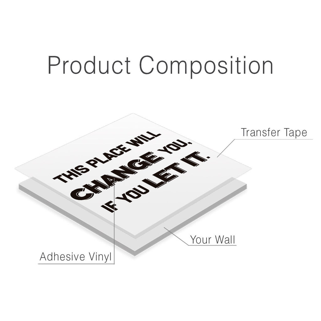 Motivational Gym Wall Sticker, Wellness Club Decor, Inspirational Quote Vinyl Decal