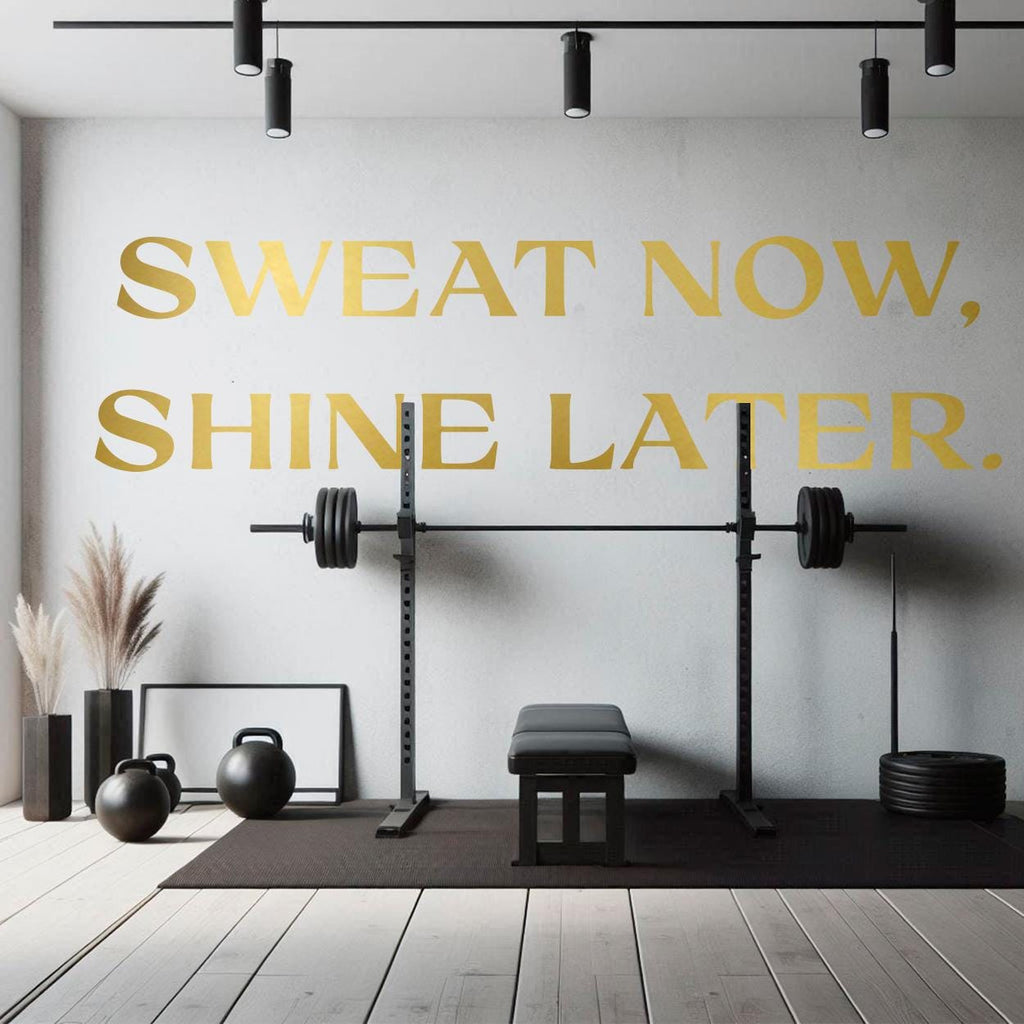 Motivational Fitness Decal - Inspirational Gym Wall Sticker for Bodybuilding and Weightlifting