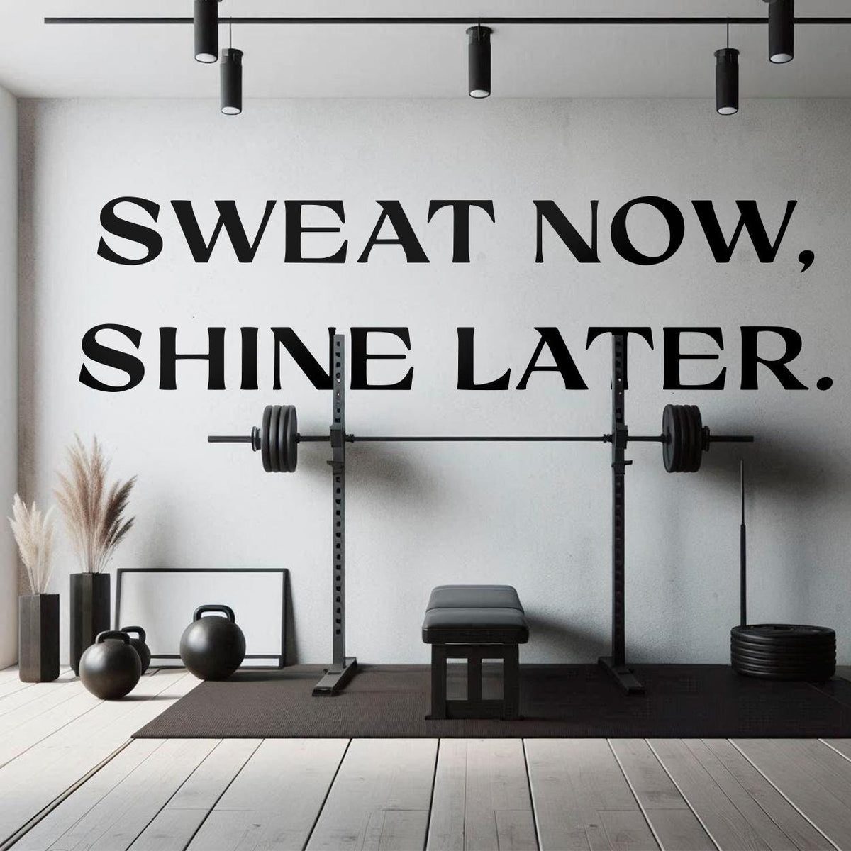 Motivational Fitness Decal - Inspirational Gym Wall Sticker for Bodybuilding and Weightlifting