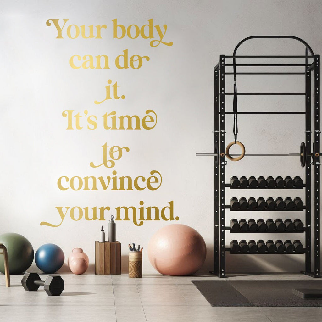 Inspirational Exercise Wall Art Vinyl Decals for Home Gym