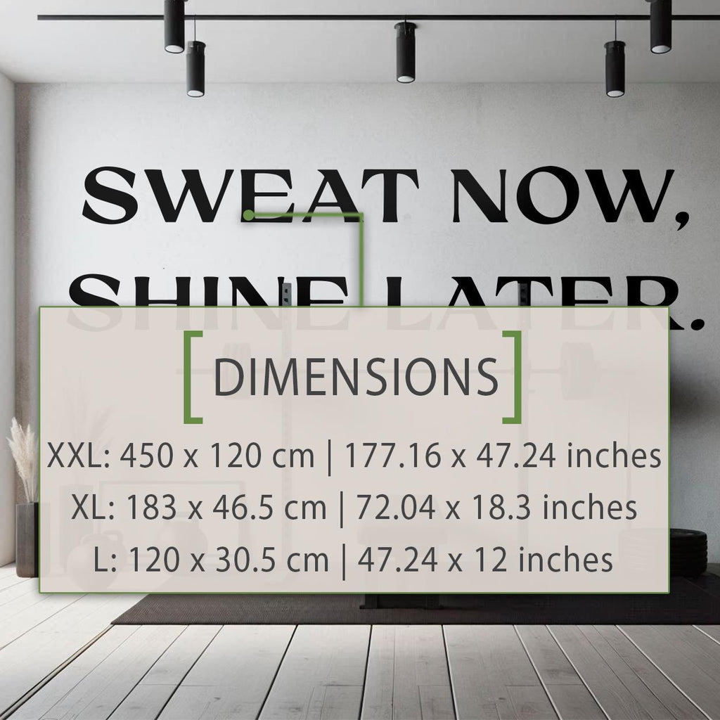Motivational Fitness Decal - Inspirational Gym Wall Sticker for Bodybuilding and Weightlifting