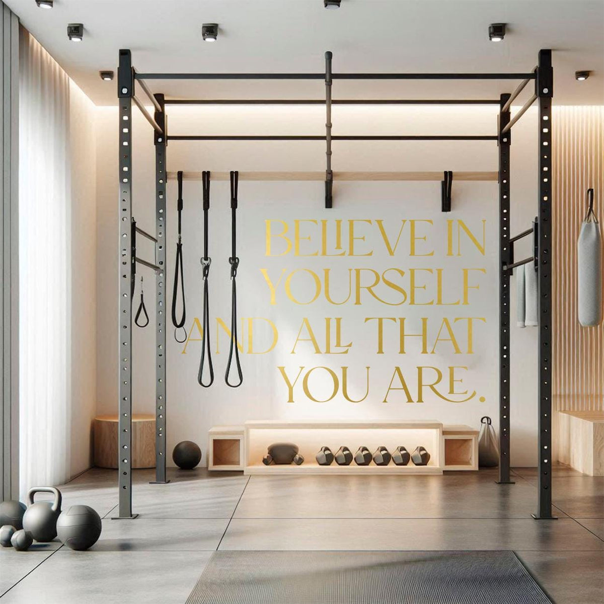 Motivational Gym Wall Sticker for Fitness and Bodybuilding Inspiration