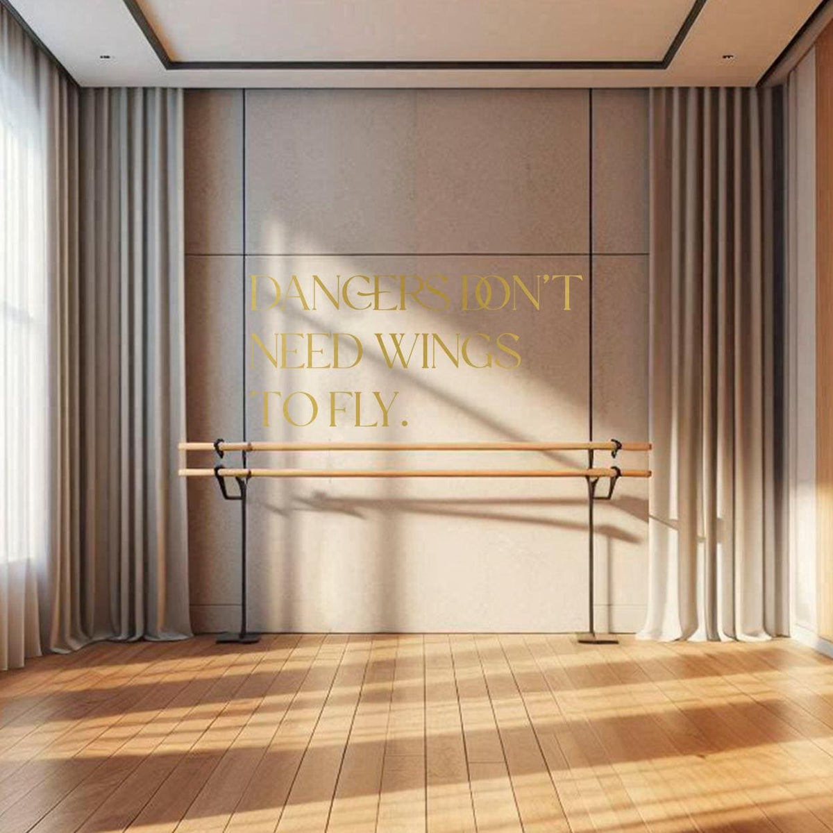 Inspirational Minimalist Dance Quote Vinyl Wall Decal for Home & Studio