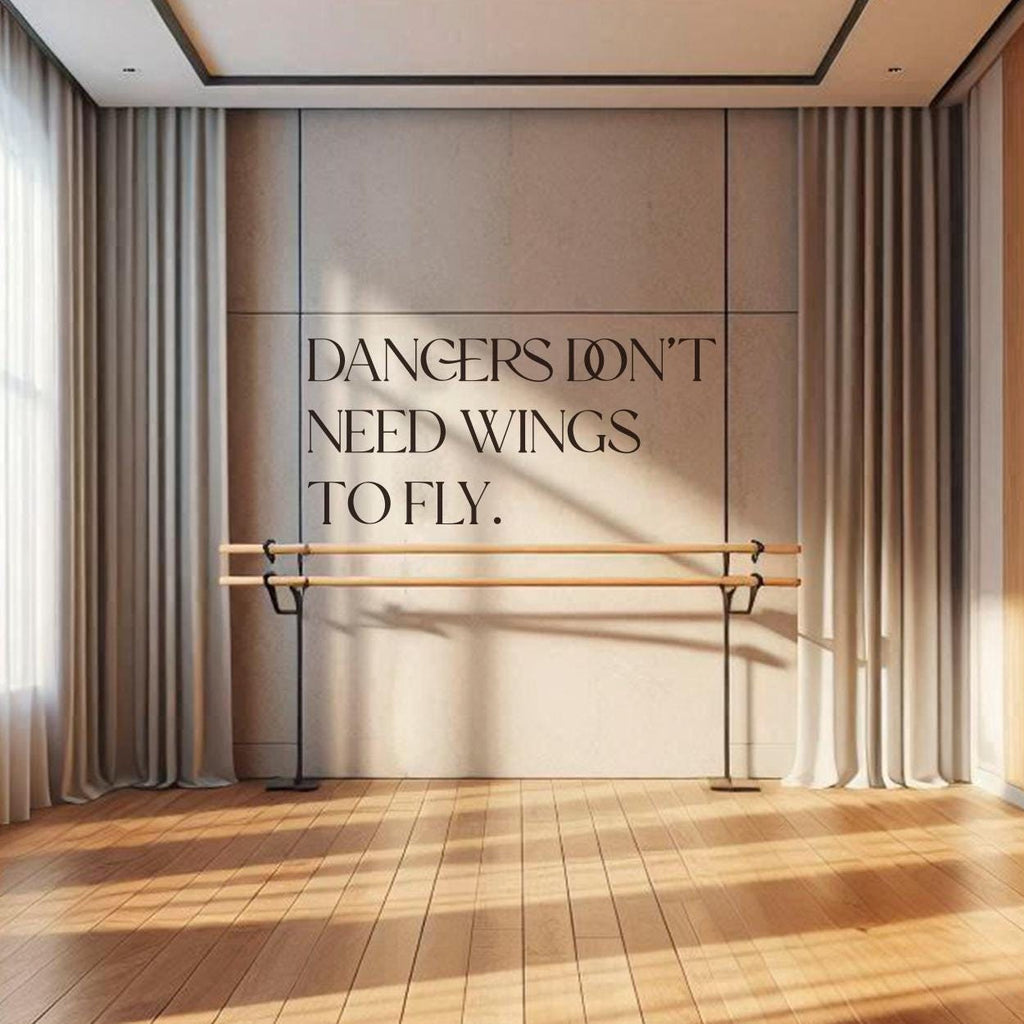 Inspirational Minimalist Dance Quote Vinyl Wall Decal for Home & Studio