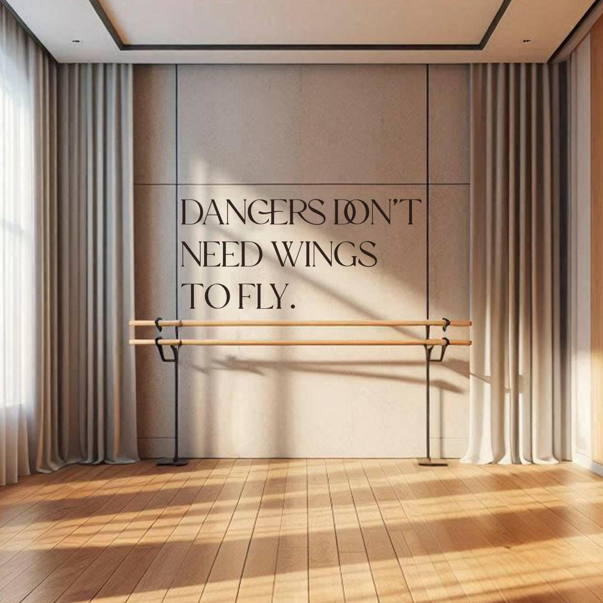 Inspirational Minimalist Dance Quote Vinyl Wall Decal for Home & Studio