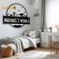 Personalized Dinosaur Decal: Custom Name Vinyl Wall Sticker for Playroom, Nursery, or Kids Bedroom