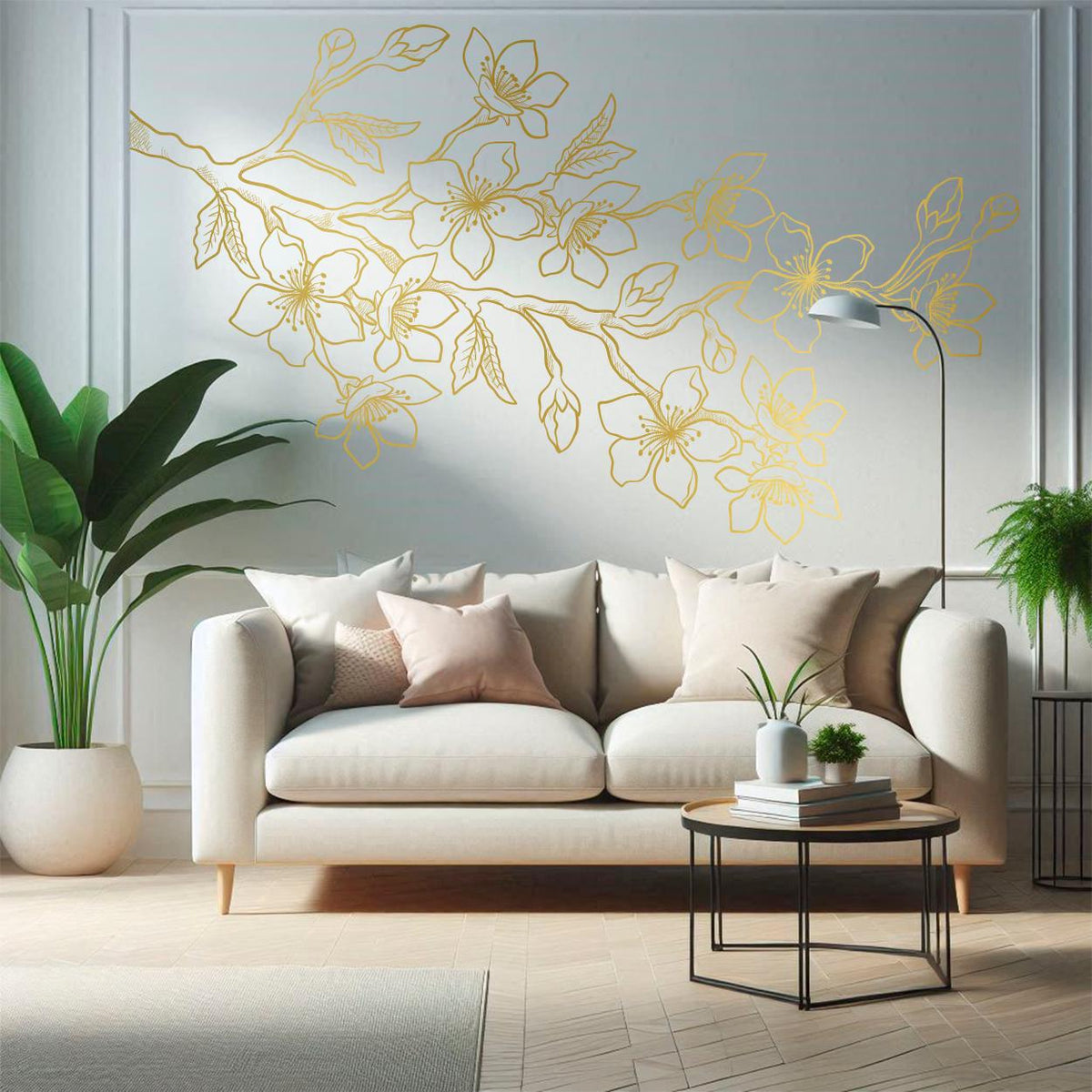 Cherry Blossom Wall Decal: Spring Floral Vinyl Decor
