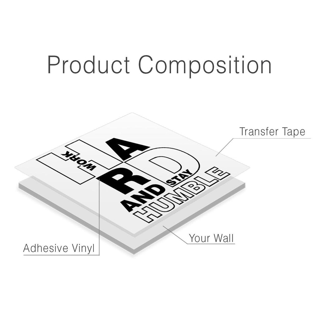 Inspiring Vinyl Wall Art for Office Motivation and Home Decor 'Work Hard Stay Humble'
