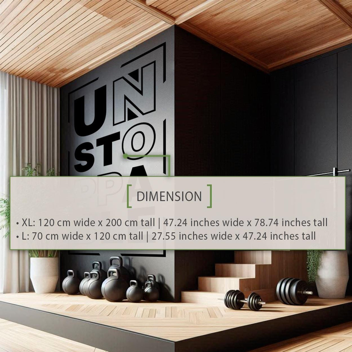 Motivational Minimalist Gym Wall Decals for Inspiring Workout Spaces - Unstoppable