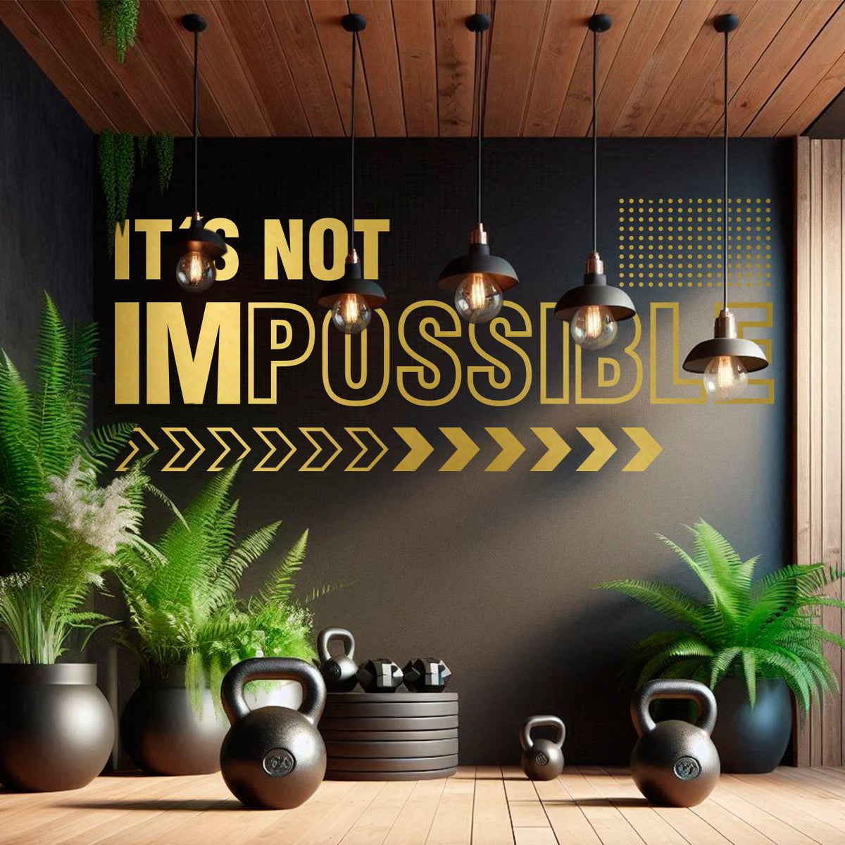 Inspiration Wall Art Vinyl for Fitness Room Motivation