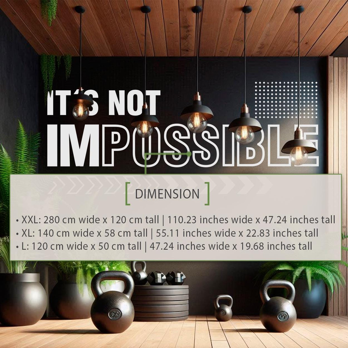 Inspiration Wall Art Vinyl for Fitness Room Motivation