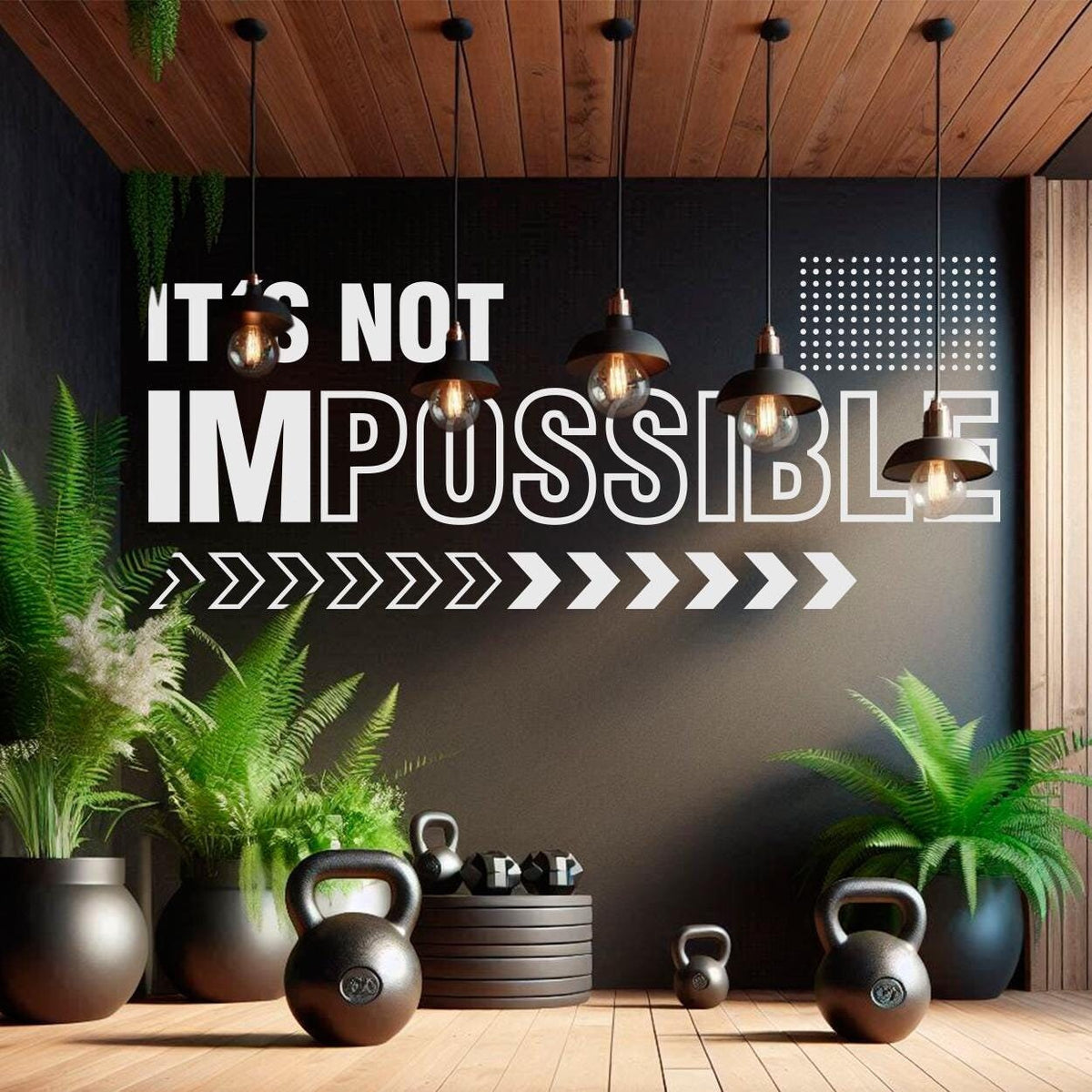 Inspiration Wall Art Vinyl for Fitness Room Motivation