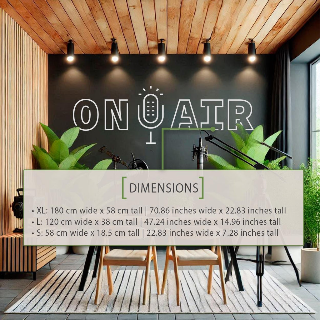 Minimalist On Air Vinyl Wall Art: Podcaster Streamer Studio Decor