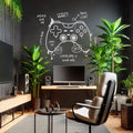 Melting Game Controller Wall Decal, Gamer Room Decor, Battlestation Sticker