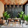 Minimalist On Air Vinyl Wall Art: Podcaster Streamer Studio Decor