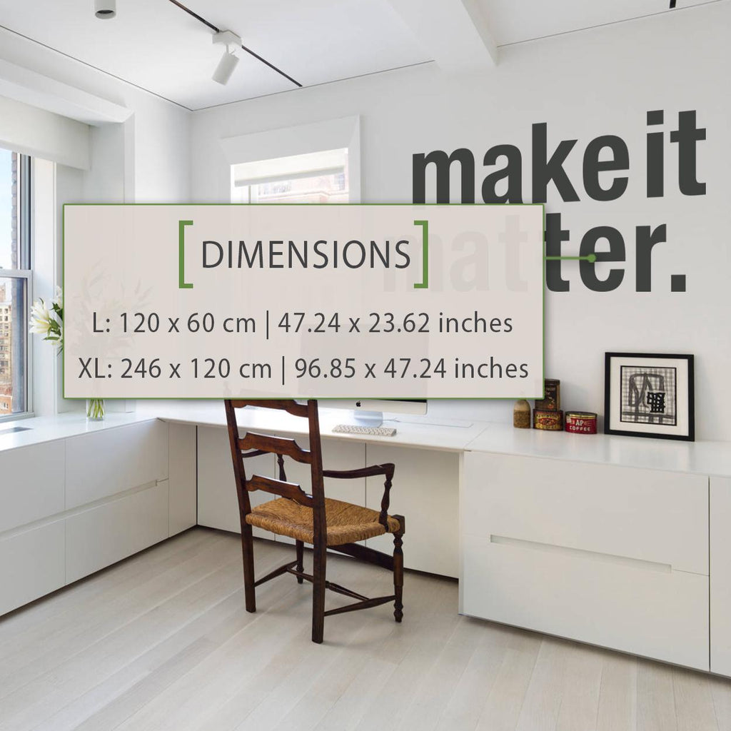 Make It Matter Vinyl Wall Decal: Minimalist Office Decor