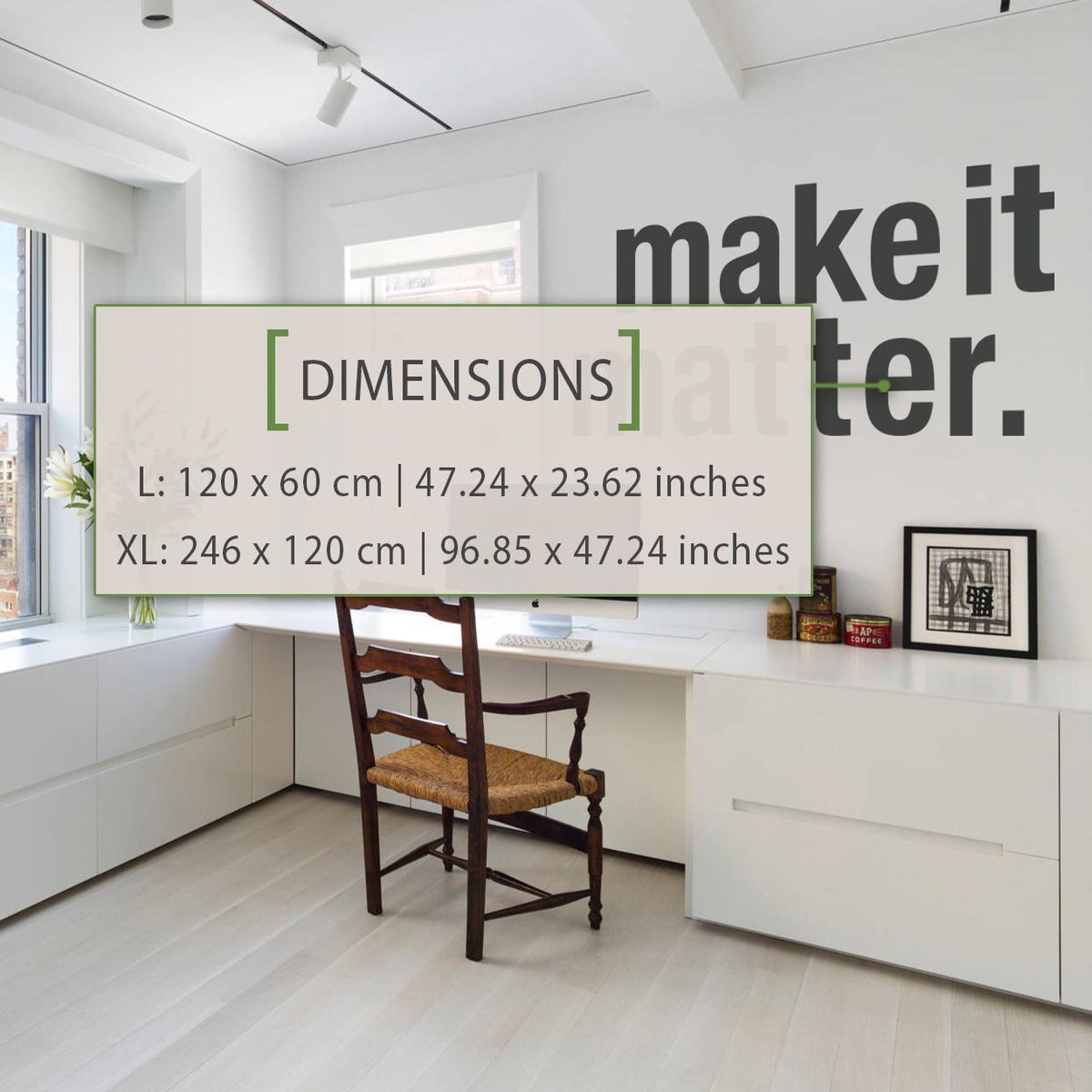 Make It Matter Vinyl Wall Decal: Minimalist Office Decor