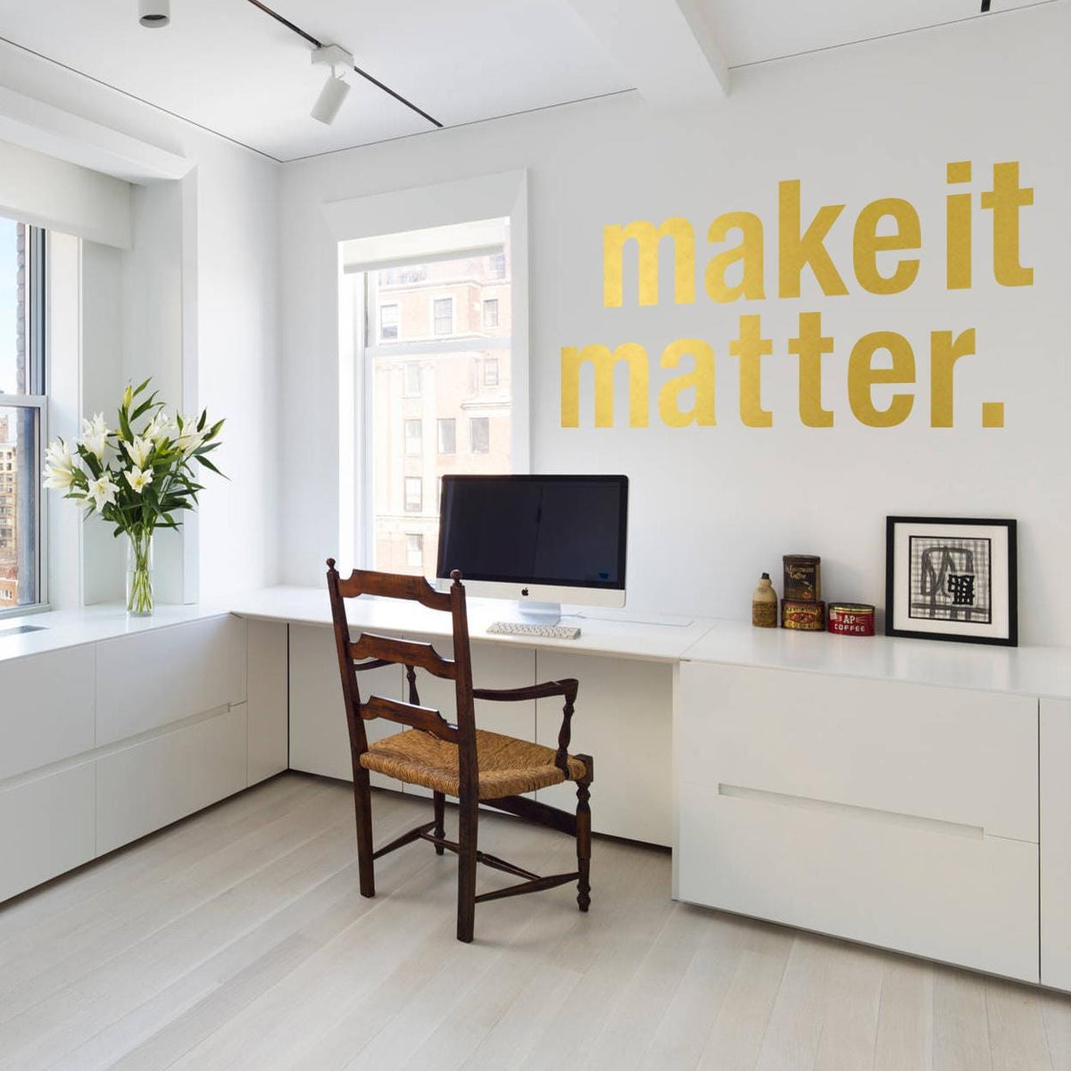 Make It Matter Vinyl Wall Decal: Minimalist Office Decor