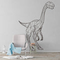 Geometric Dinosaur Wall Decal: Removable Kids Room Decor