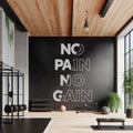 No Pain No Gain Vinyl Wall Decal, Minimalist Gym Decor, Motivational Quote Sticker for Home & Fitness Room Inspiration