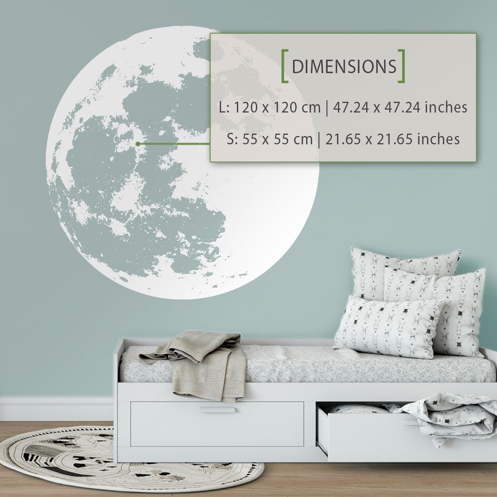 Minimalist Moon Wall Decal: Modern Vinyl Celestial Decor