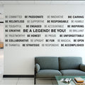 Be a Legend Vinyl Wall Decal: Motivational Office Word Cloud