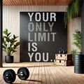 Your Only Limit Is You - Minimalist Motivational Gym Wall Decal | Die-Cut Vinyl Fitness Decor for Gym Interior & Workout Inspiration