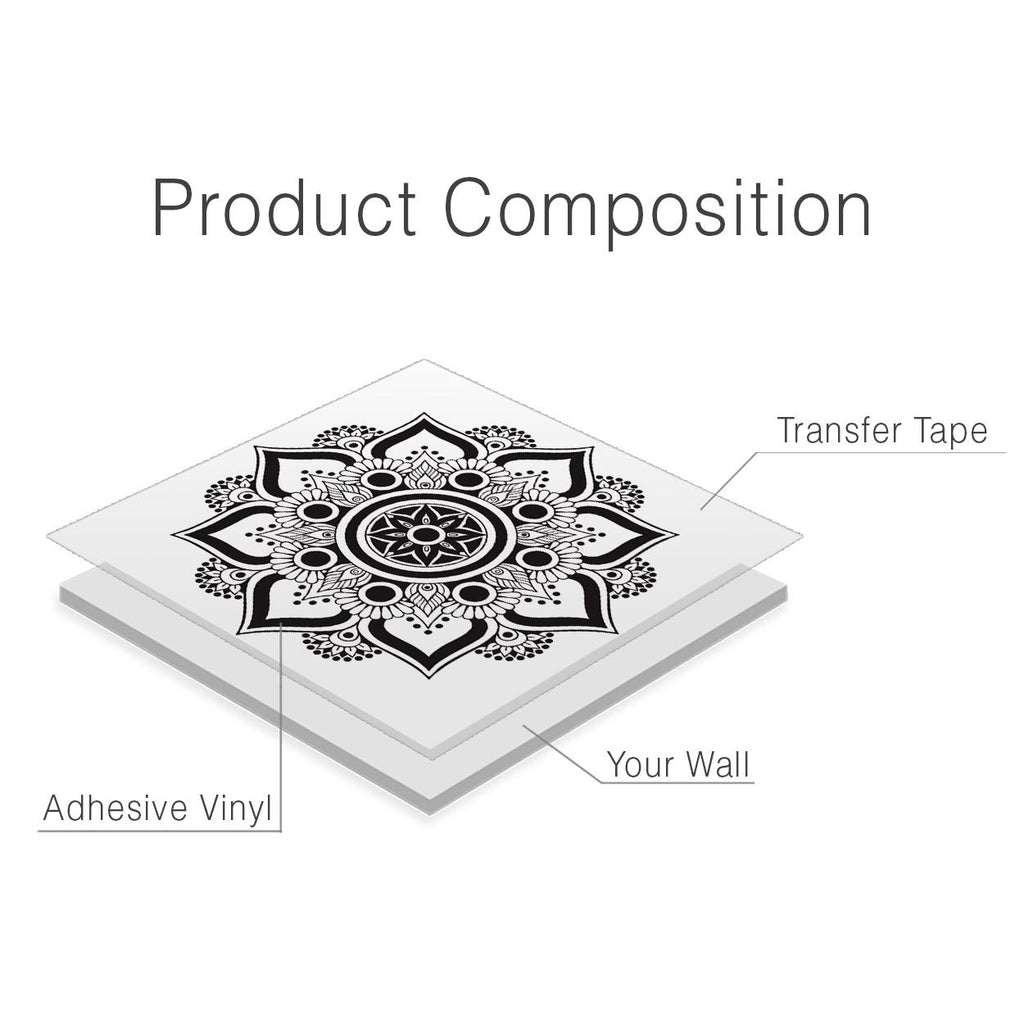 Bring Tranquility to Your Home with a Minimalist Die-Cut Vinyl Mandala Wall Decal