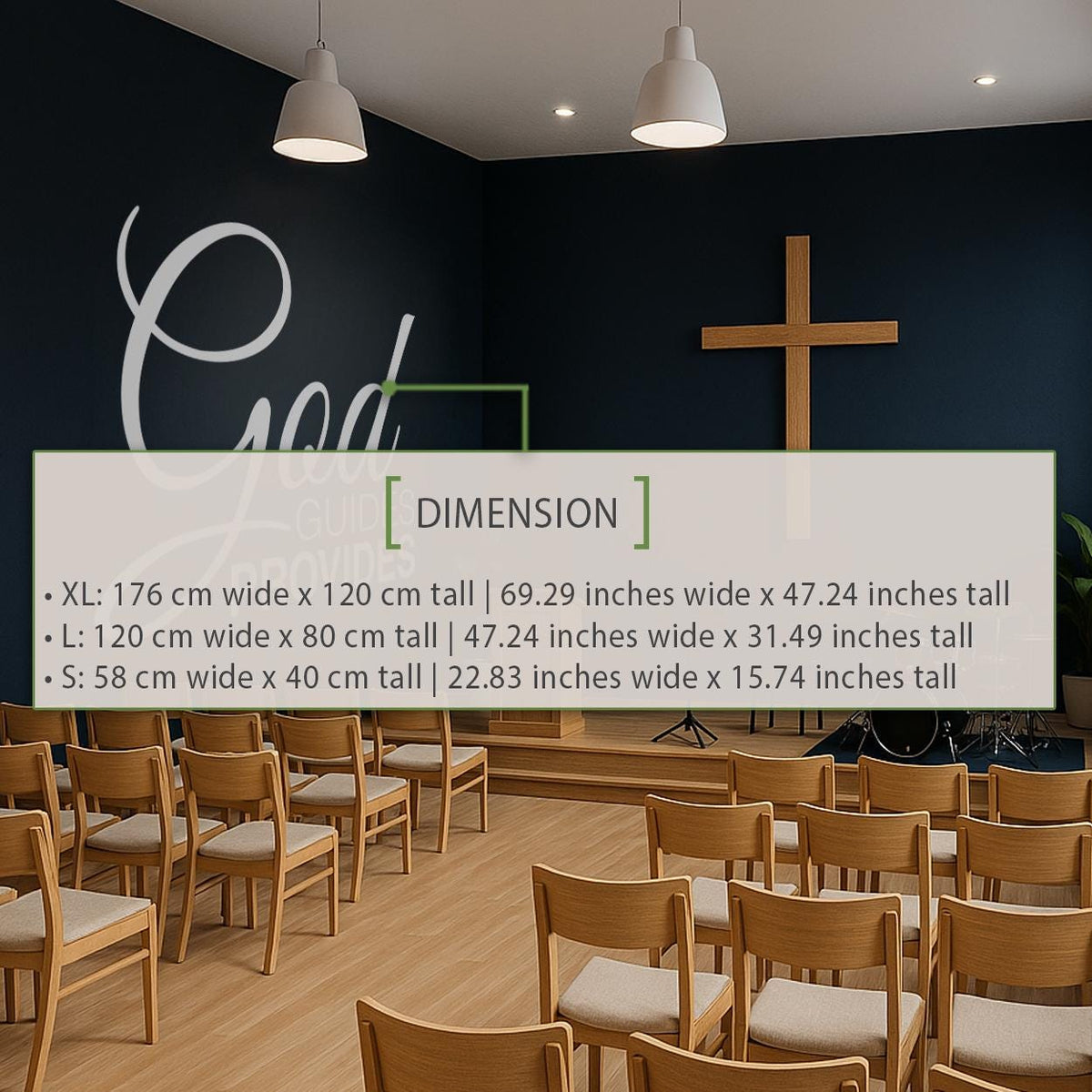 God Guides God Provides Wall Decal - Faith Quote Vinyl Sticker, Christian Home Decor Art